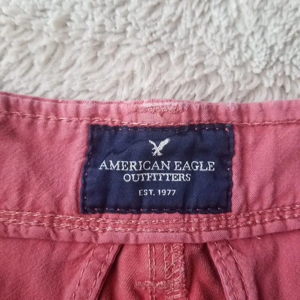 American Eagle Chino Shorts Men's 29 Faded Red Jean 11